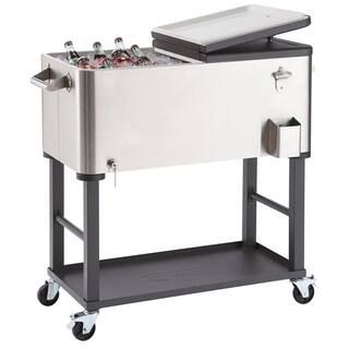 Trinity 80 Qt./20 Gal. Stainless Steel Wheeled Cooler with Detachable Tub TXK-0803 | The Home Depot