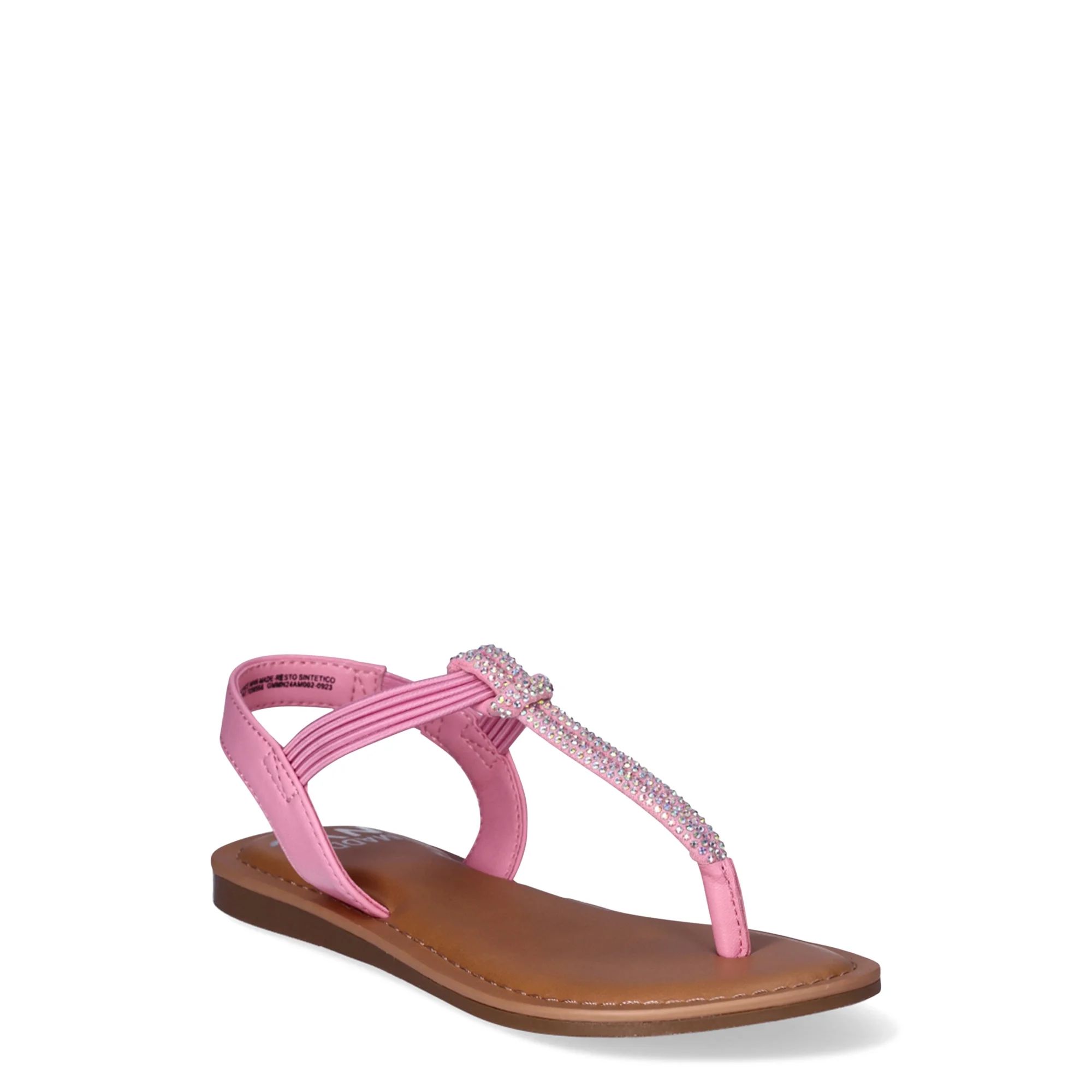 Madden NYC Little and Big Girls' Rhinestone T-Strap Sandals, Sizes 13-5 | Walmart (US)