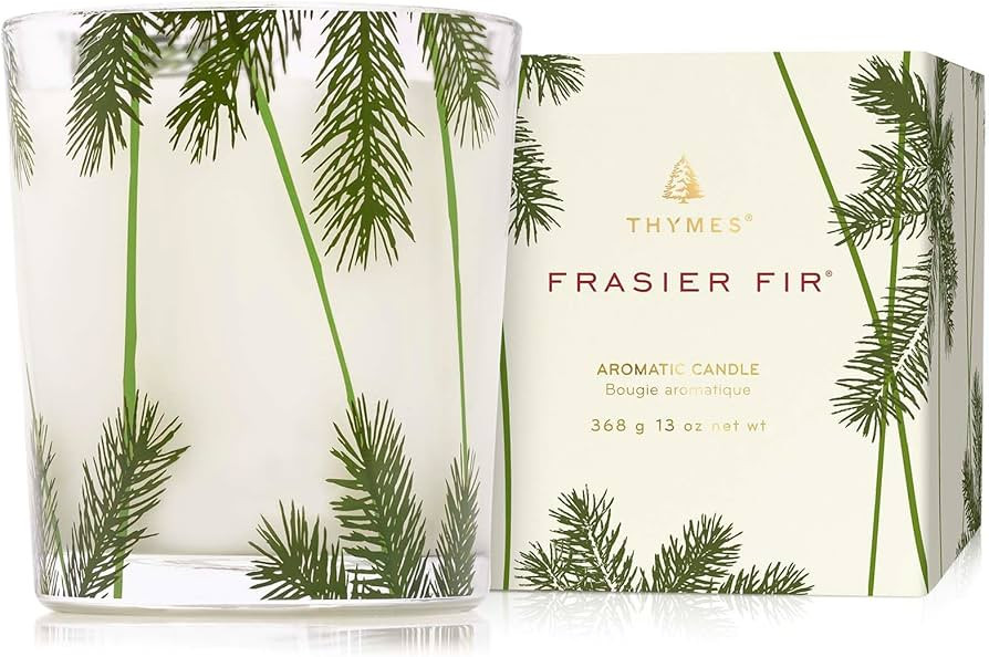 Thymes Frasier Fir Pine Needle Candle – Holiday Candles for Home Scented with Notes of Crisp Si... | Amazon (US)