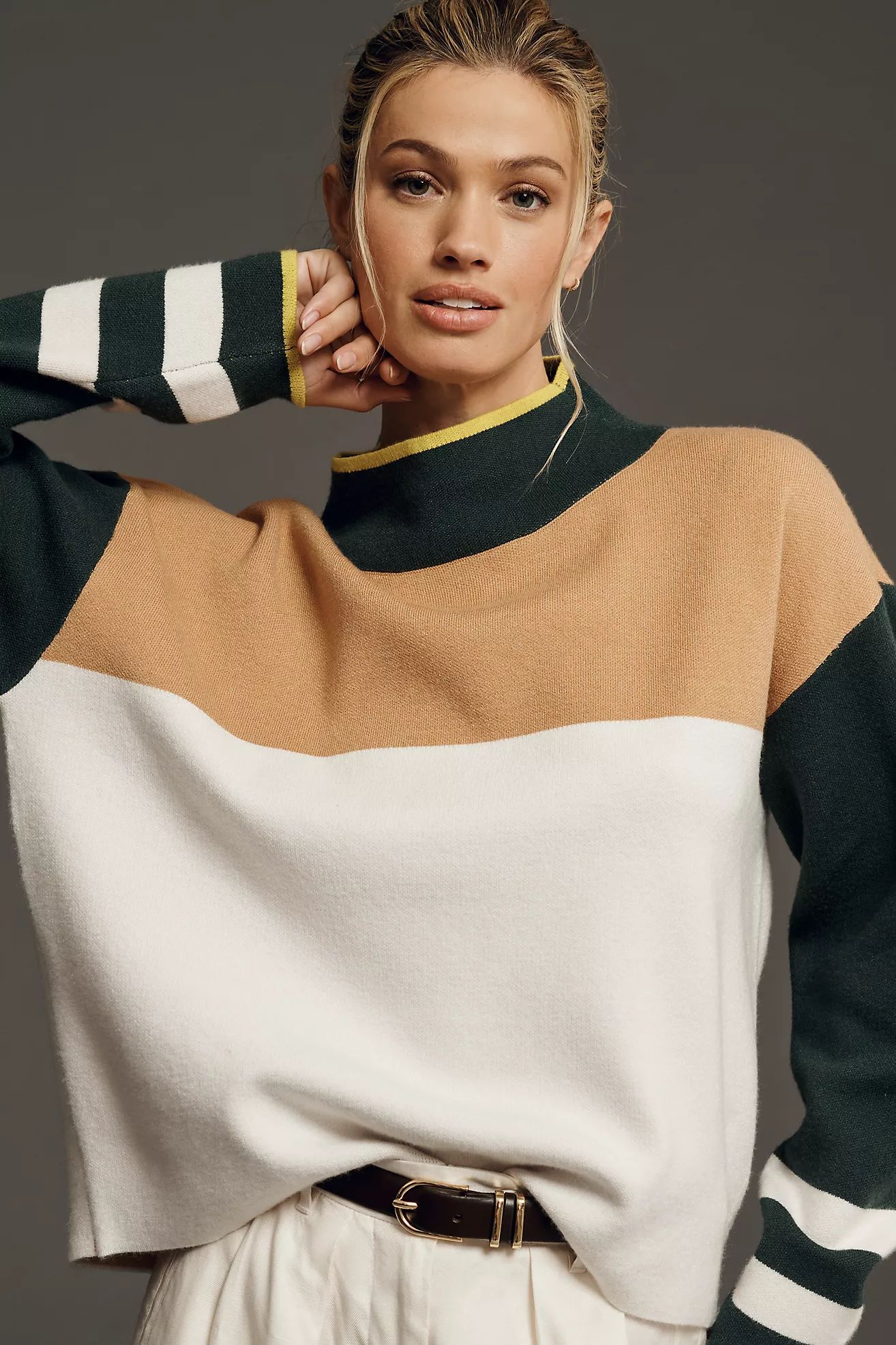 The Carys Mock-Neck Sweater by Maeve | Anthropologie (US)