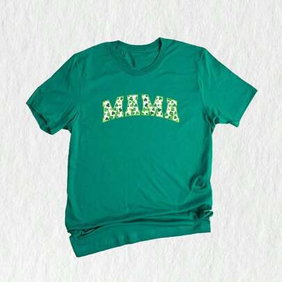 Mama Shamrock Shirt, St. Patricks Day Shirt, Gift For Mama, Irish Mom Shirt, Lucky Mama Shirt, St. Patrick's Day Gift, Mama Gift | SHEIN