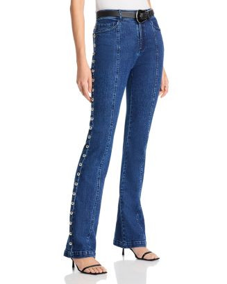 Cinq à Sept Shailene Studded High Rise Jeans in Oceane  | Bloomingdale's Women | Bloomingdale's (US)