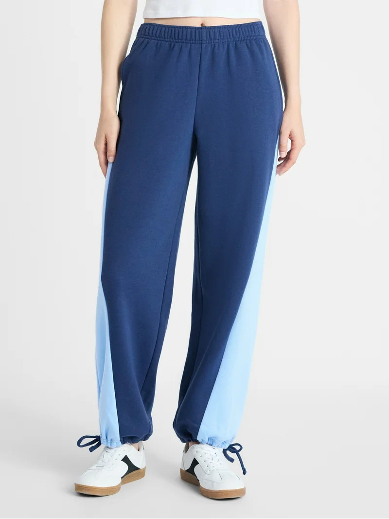 No Boundaries Colorblock Joggers, 30'' Inseam, Women’s | Walmart (US)