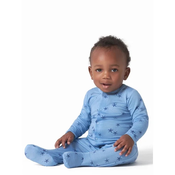 Modern Moments by Gerber Super Soft Baby Unisex Sleep 'n Play Footed Pajamas, Sizes Preemie-6/9M | Walmart (US)