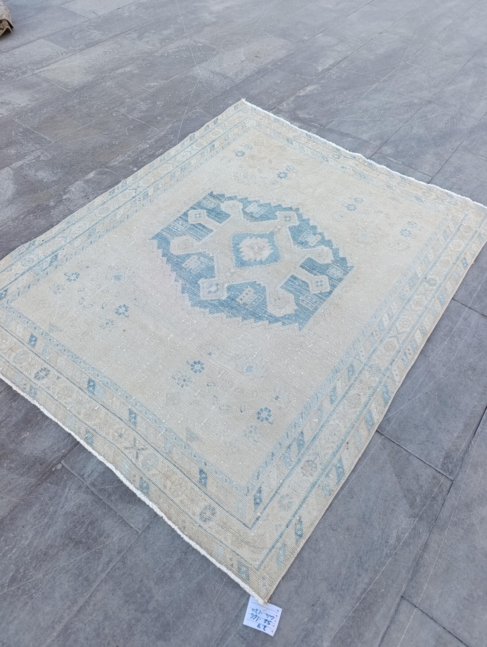 Oushak Area Rug Handmade Wool Uşak Rug: Vintage Turkish Anatolian Carpet Kilim 4x6 - Etsy | Etsy (US)