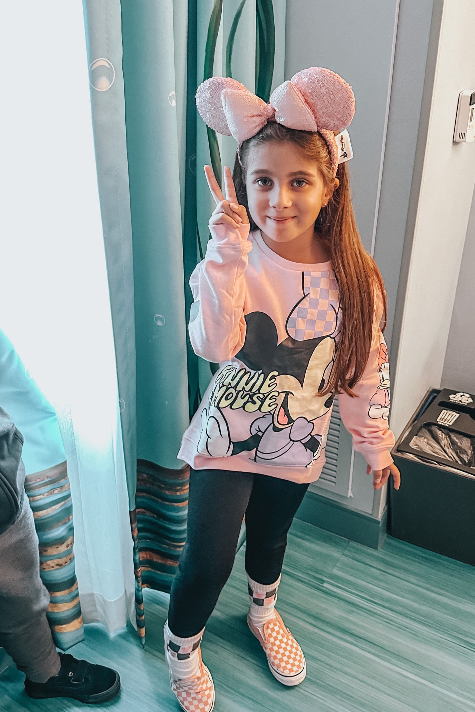 Checkerprint minnie sweater #retro #disney #girlsdisneyoutfit #amazon #amazonfind #disneysweatshirt #girlsminnieears #disneysocks #disneyland #disneyworld #pinkdisney 

#LTKkids #LTKfamily #LTKtravel