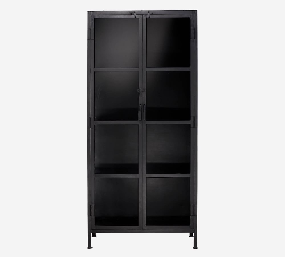 Lomita Tall Storage Cabinet, Black, 31&amp;quot;L x 69&amp;quot;H | Pottery Barn (US)