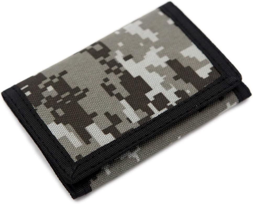 RFID Trifold Canvas Outdoor Sports Wallet for Kids - Front Pocket Wallet with Magic Sticker | Amazon (US)