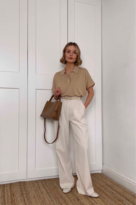 Polo shirt, trousers, mary jane ballet flats, crossbody leather bag, leather belt

#LTKSeasonal #LTKeurope #LTKstyletip