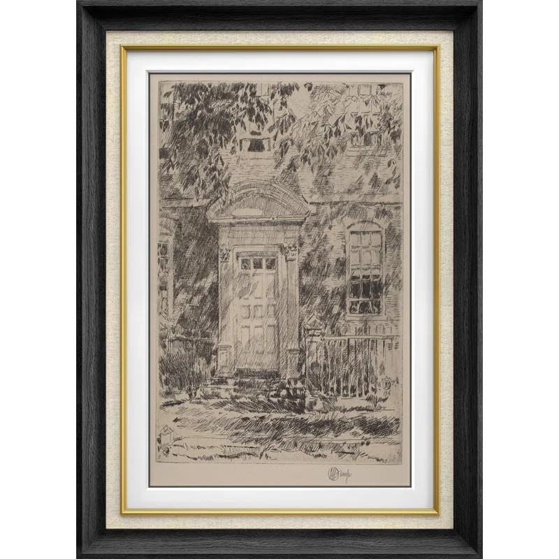 IDEA4WALL Sketch Church French Country Landscape Framed On Paper Print & Reviews | Wayfair | Wayfair North America