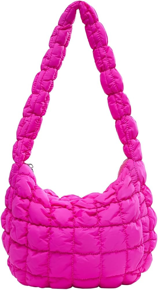 Puffer Tote Bag for Women Quilted Crossbody Bag, Oversized Padding Shoulder Bag Puffy Hoho Bag Cl... | Amazon (US)