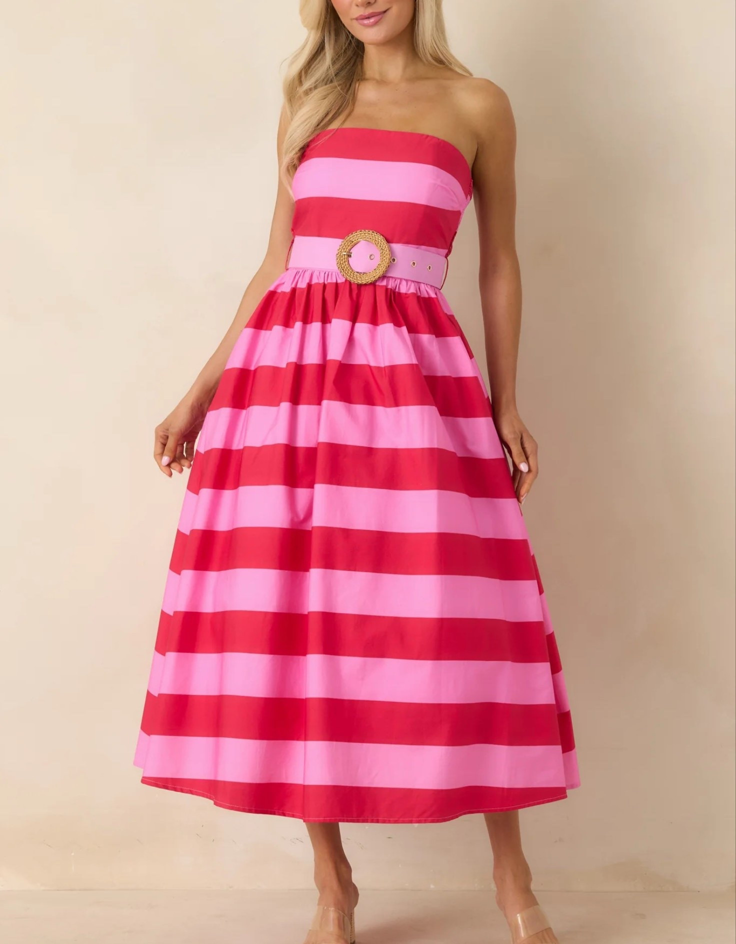 Made for sun-soaked days and stylish escapes — this strapless striped midi dress is the perfect warm-weather staple. Under $100.

Keywords: Vacation dresses women, vacation dresses, strapless midi dress, resort wear, strapless dress, strapless stripe dress, summer dresses women, summer dress, spring dress, spring outfits 2026, vacation beach dresses, vacation outfits women





#LTKTravel #LTKootd #LTKSeasonal