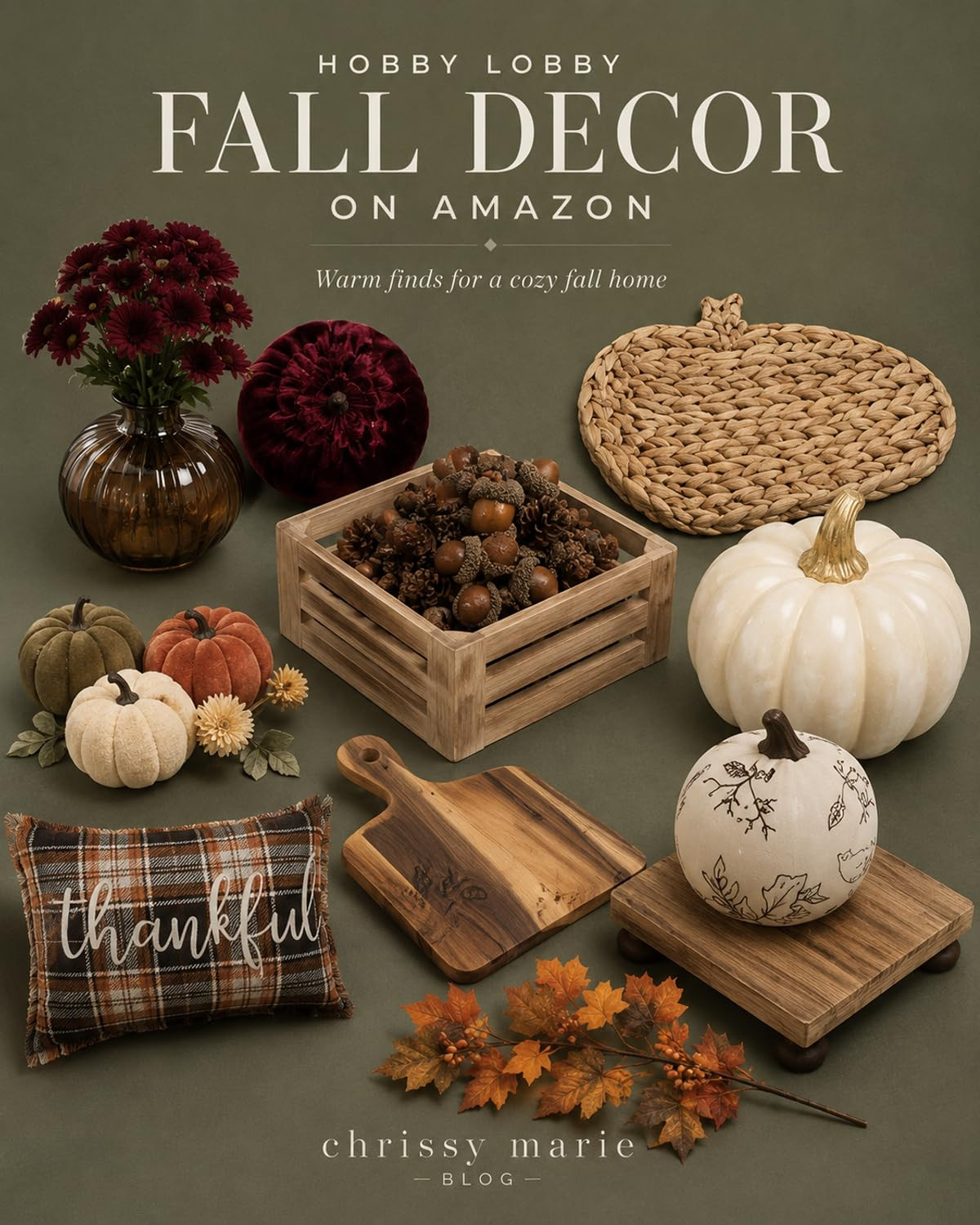 Hobby Lobby-style fall decor from Amazon for when you want the cozy, collected look without making an extra stop. Warm textures, classic seasonal pieces, and easy finds that make the house feel ready for fall without covering every inch in pumpkins. 

 #LTKmomlife #LTKSeasonal #LTKHome