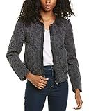 [BLANKNYC] womens Leopard Printed Collarless Quilted Faux Fur Jacket, Cool Cat, Large US | Amazon (US)