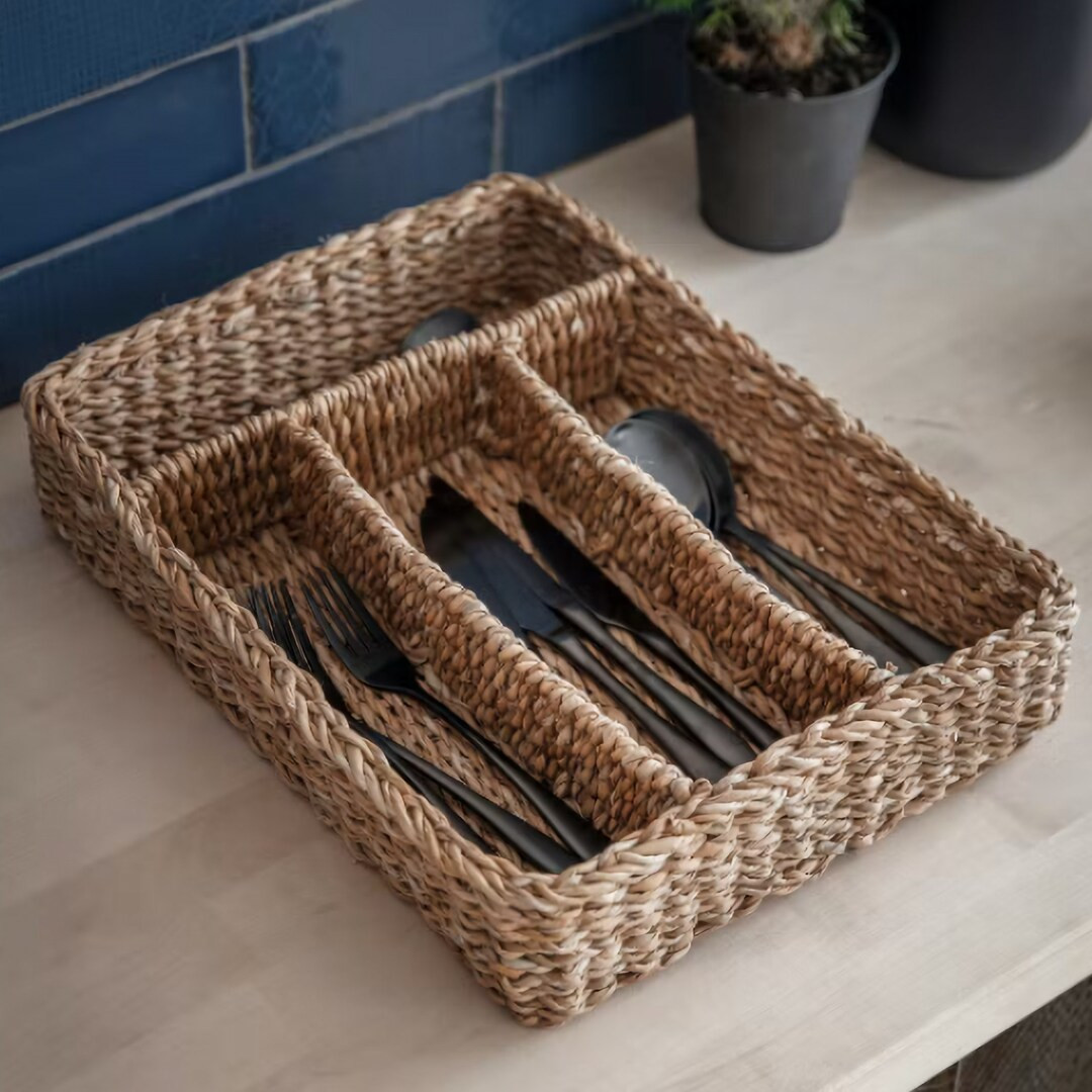 Seagrass Cutlery Tray | Etsy (US)