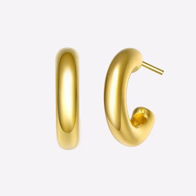 Guili Petite Charm 14K Gold Plated Small Open Hoop Earrings, a Minimalist Yet Elegant Addition That Adds a Sophisticated Touch to Any Outfit | Target