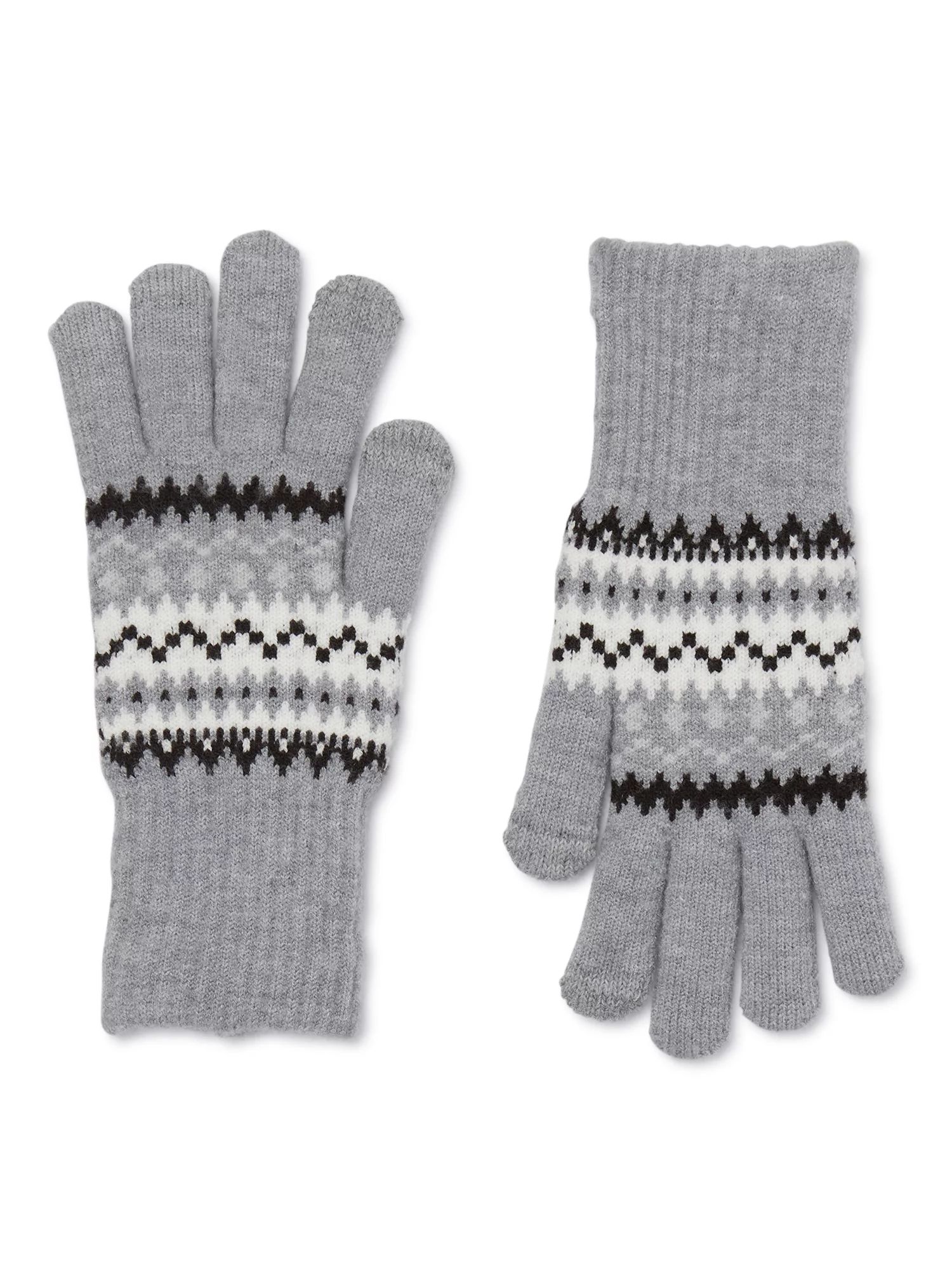 Time and Tru Women's Fair Isle Knit Gloves | Walmart (US)