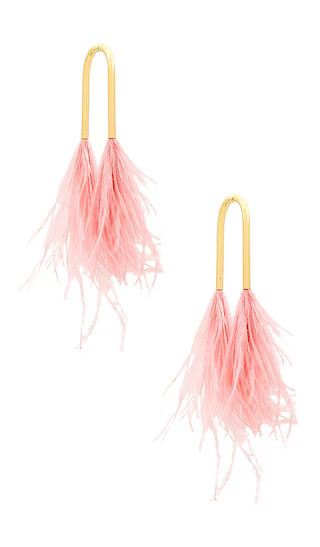 Meta Feather Earring in Azalea | Revolve Clothing (Global)