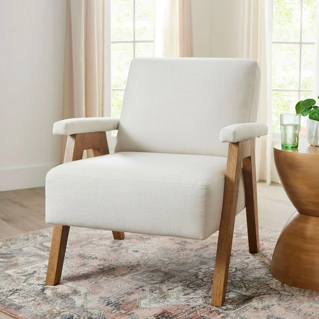 Better Homes & Gardens Ezra Accent Chair, Living Room, Cream | Walmart (US)