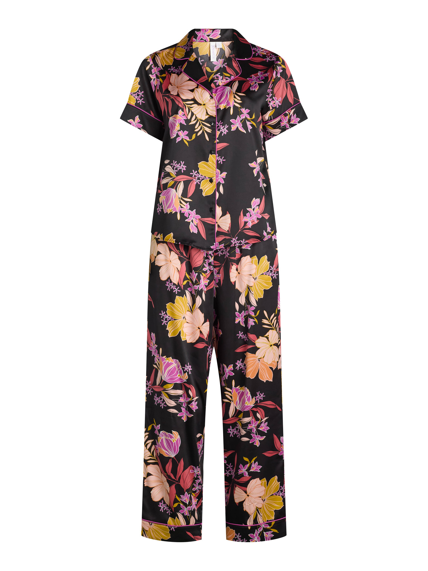 Joyspun Women’s Satin Top and Pants Pajama Set, 2-Piece, Sizes XS-3X - Walmart.com | Walmart (US)