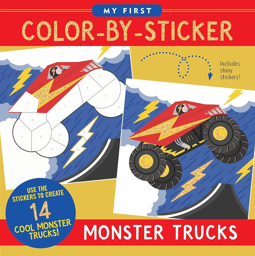 My First Color-by-Sticker Book - Monster Trucks | Amazon (US)
