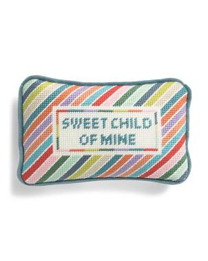 5x8 Sweet Child Of Mine Mini Needlepoint Pillow | TJ Maxx