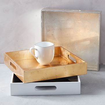 Lacquer Wood Trays - Square | West Elm (US)
