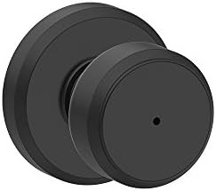 SCHLAGE F40 BWE 622 GSN Greyson Collection Bowery Privacy Lock Knob, Matte Black | Amazon (US)