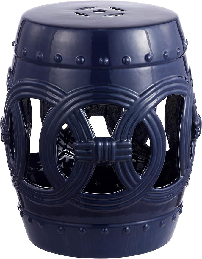 JONATHAN Y TBL1022B Lucky Coins 16" Chinese Ceramic Drum Garden Stool Bohemian, Coastal, Classic,... | Amazon (US)