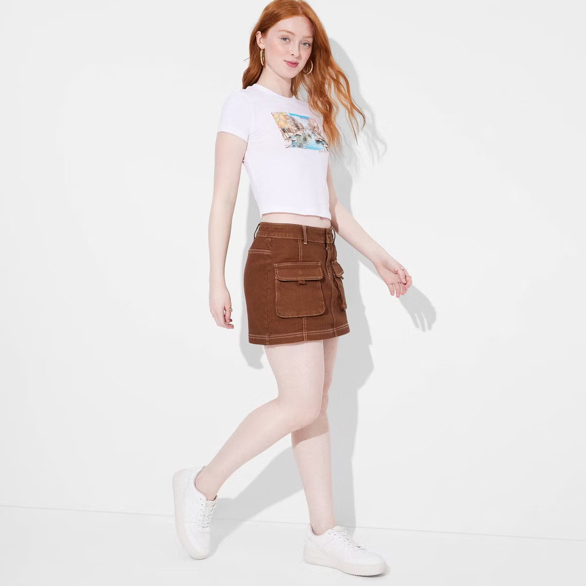 Women's Denim Cargo Mini Skirt - Wild Fable™ | Target