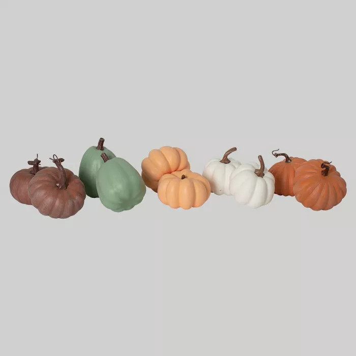 10ct Small Foam Pumpkins Orange/Green/White/Brown - Bullseye's Playground™ | Target