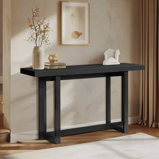 Modern 59 in Black Rectangle Wood Entryway Console Table Sofa Table, Long Entryway Table | The Home Depot
