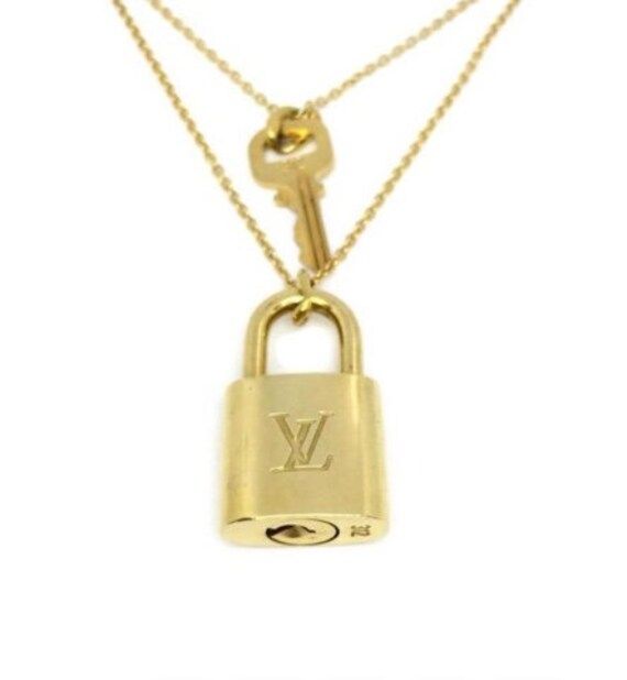 Padlock Necklace in  Gold &. Signature Necklace, With 1 Key Authentic Louis Vuitton Vintage Lock ... | Etsy (US)