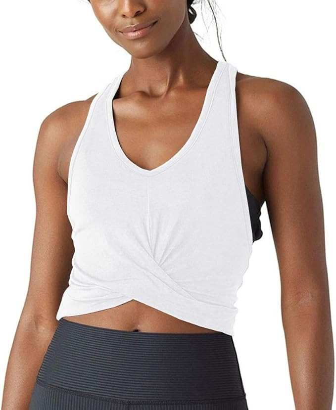 Bestisun Cropped Workout Tank Tops Gym Athletic Clothes Tank Crop Tops for Women Sport | Amazon (US)