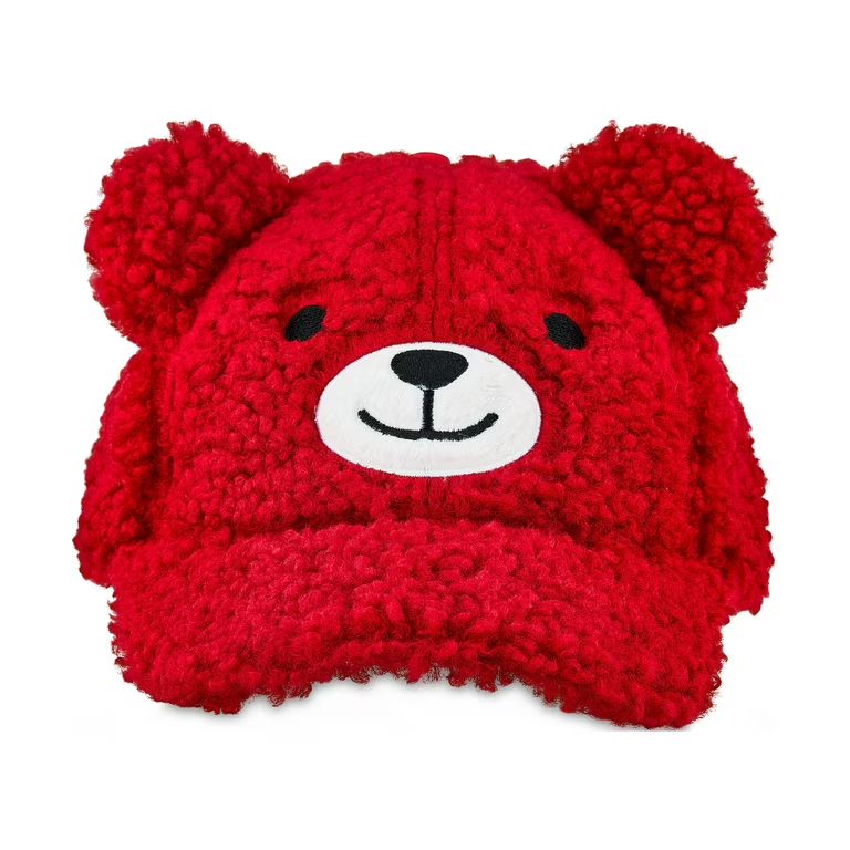 Valentine’s Day Unisex Faux Sherpa Red Bear Hat by Way To Celebrate - Walmart.com | Walmart (US)