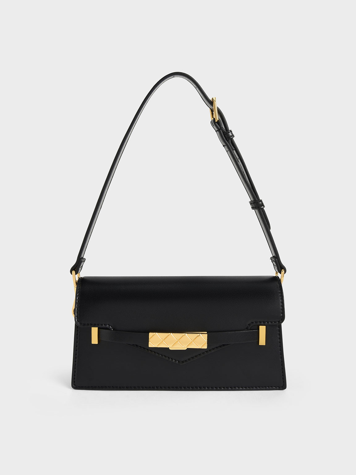 Black Mini Sabrina Envelope Shoulder Bag | CHARLES &amp; KEITH | Charles & Keith US