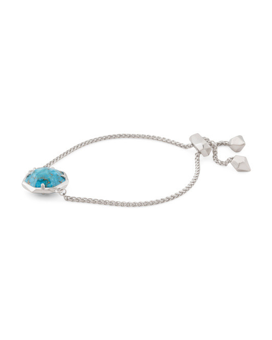 Silver Cynthia Turquoise Chain Bracelet | TJ Maxx