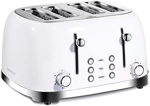 REDMOND 2 Slice Toaster Retro Stainless Steel Toaster with Bagel