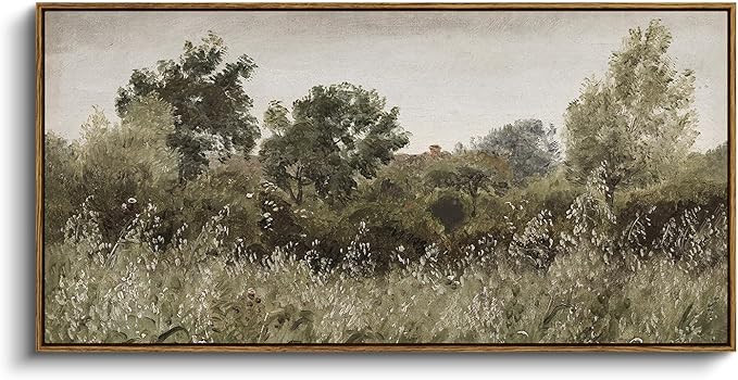 InSimSea Extra Large Framed Vintage Wall Art, Living Room Country Farmhouse Decor, Grassland Land... | Amazon (US)