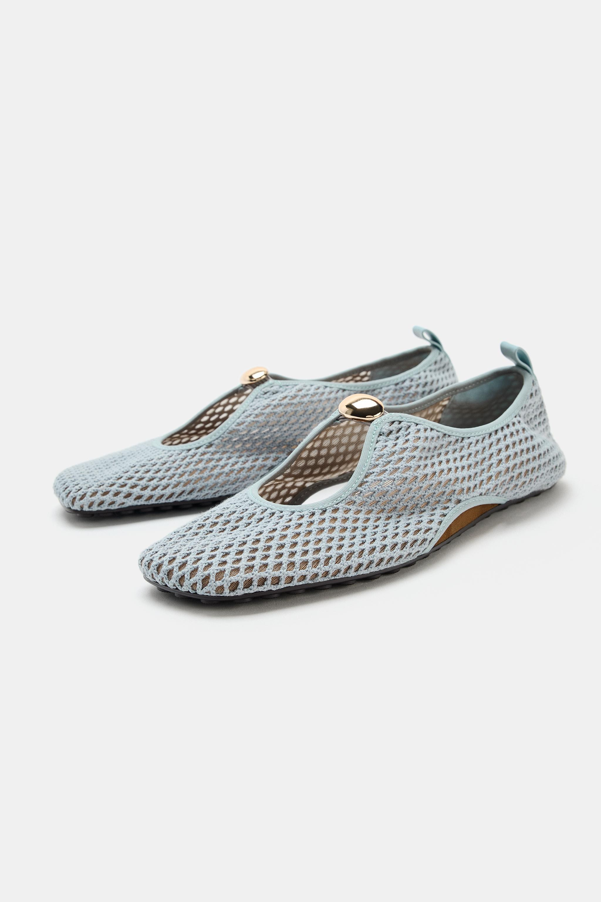 MESH SPORTY BALLET FLATS | Zara US