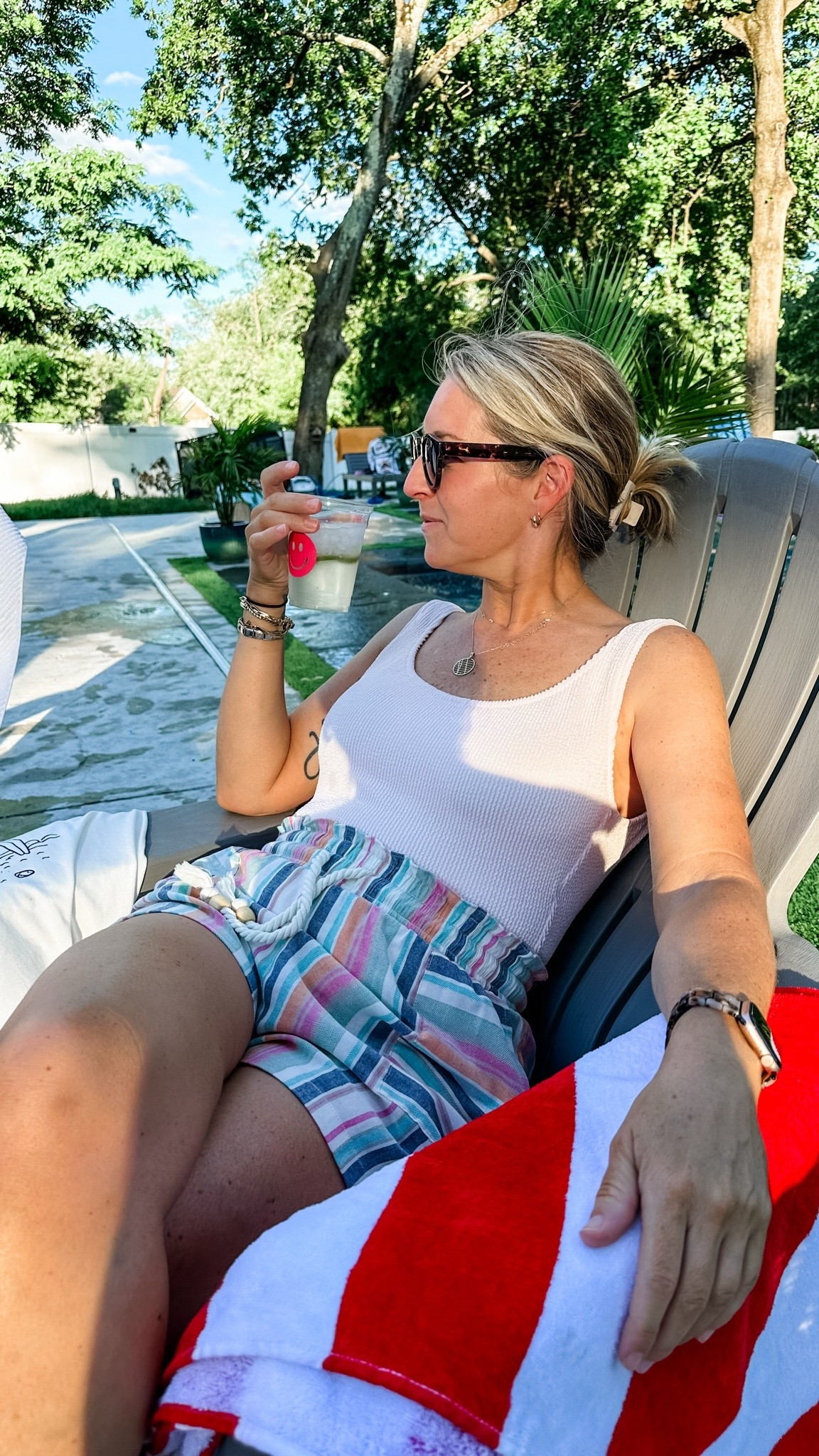 Got rave compliments on my fit yesterday and this swimsuit from @jcrew 
I’m in a M. It has removable cups and the best crinkle material and I thought this color was so beautiful but there are a few!! Large shorts. Also linked my kids towels bc they’re the absolute best! I personalized mine so it’s easy to identify who’s is who at a bbq or school! Threw in my bag too that I brought but not shown. It’s on my LTK tho!

#LTKSwim #LTKSeasonal #LTKMidsize