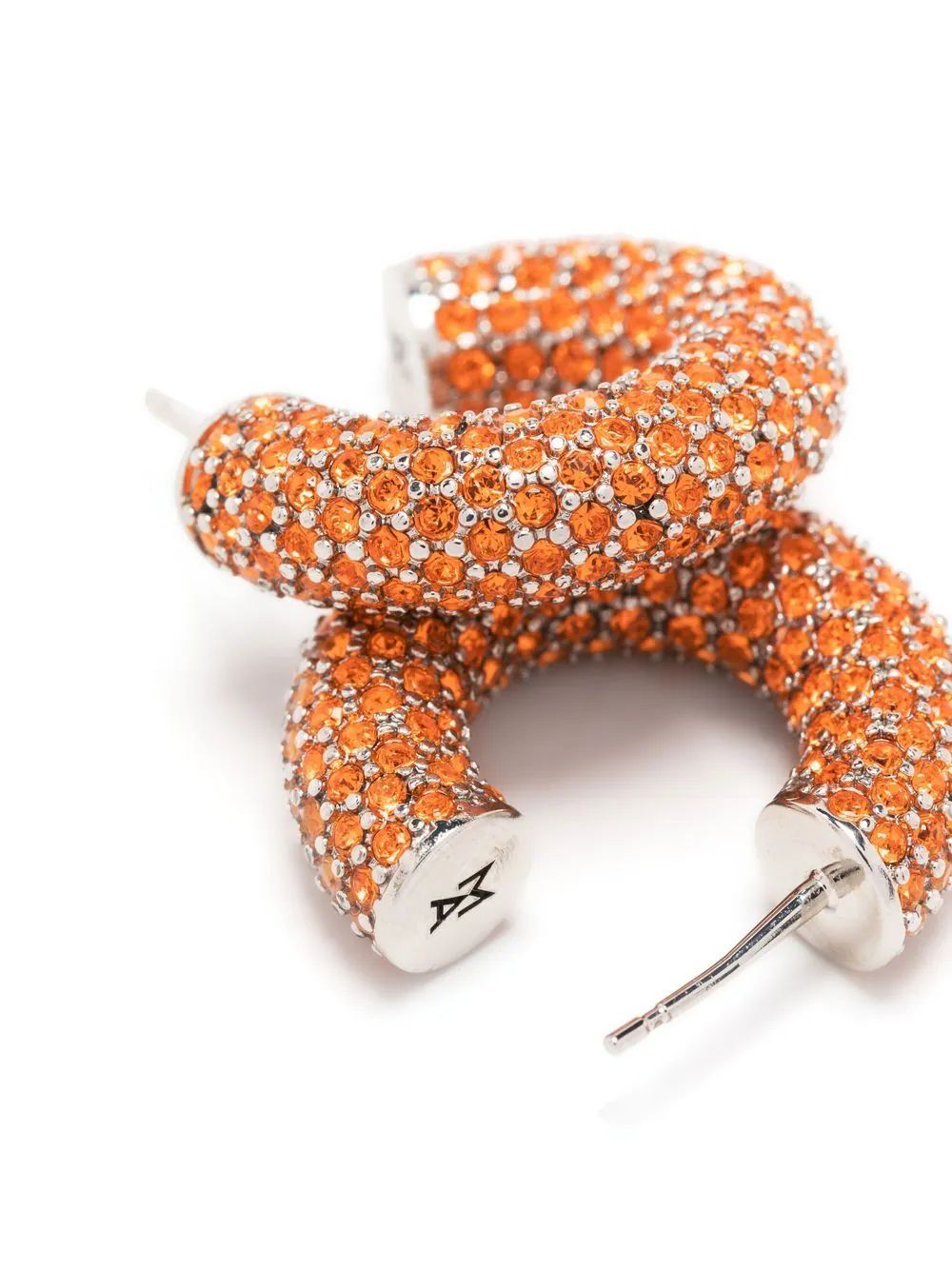 Amina Muaddi crystal-embellished Hoop Earrings - Farfetch | Farfetch Global
