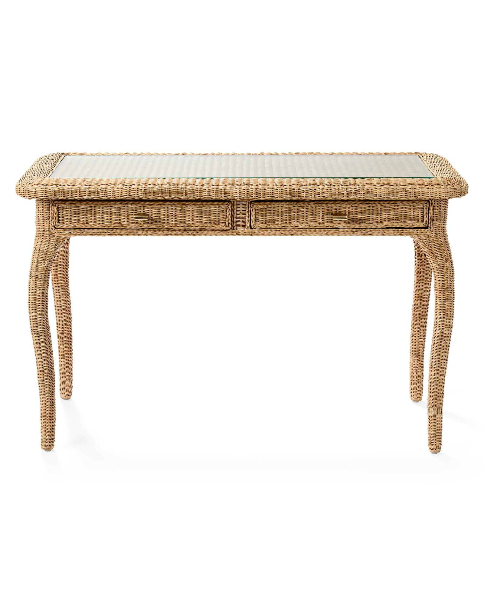 Bayswater Rattan Desk | Serena and Lily