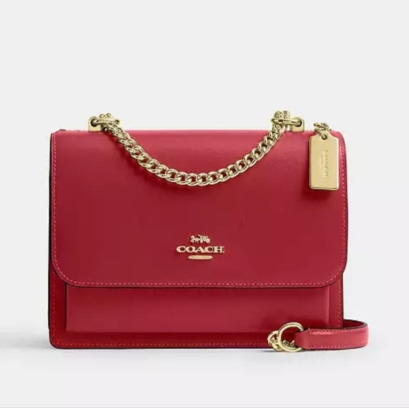 New! Coach Red Klare Crossbody Bag with Gold Chain | Poshmark