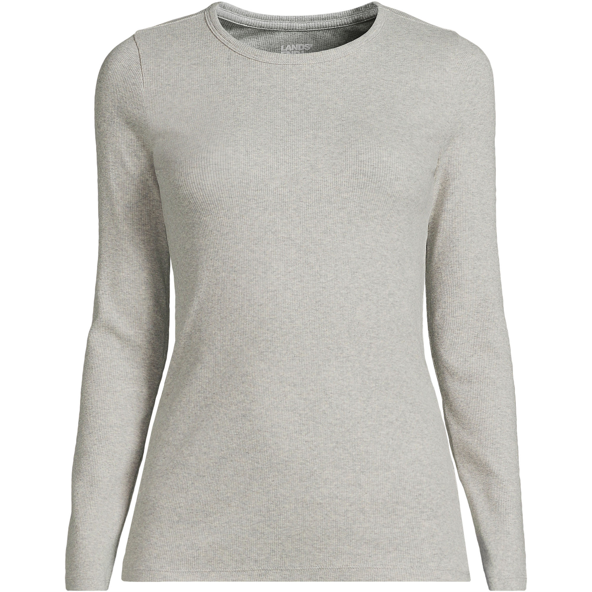 Women's Long Sleeve Micro Rib T-Shirt | Lands' End (US)