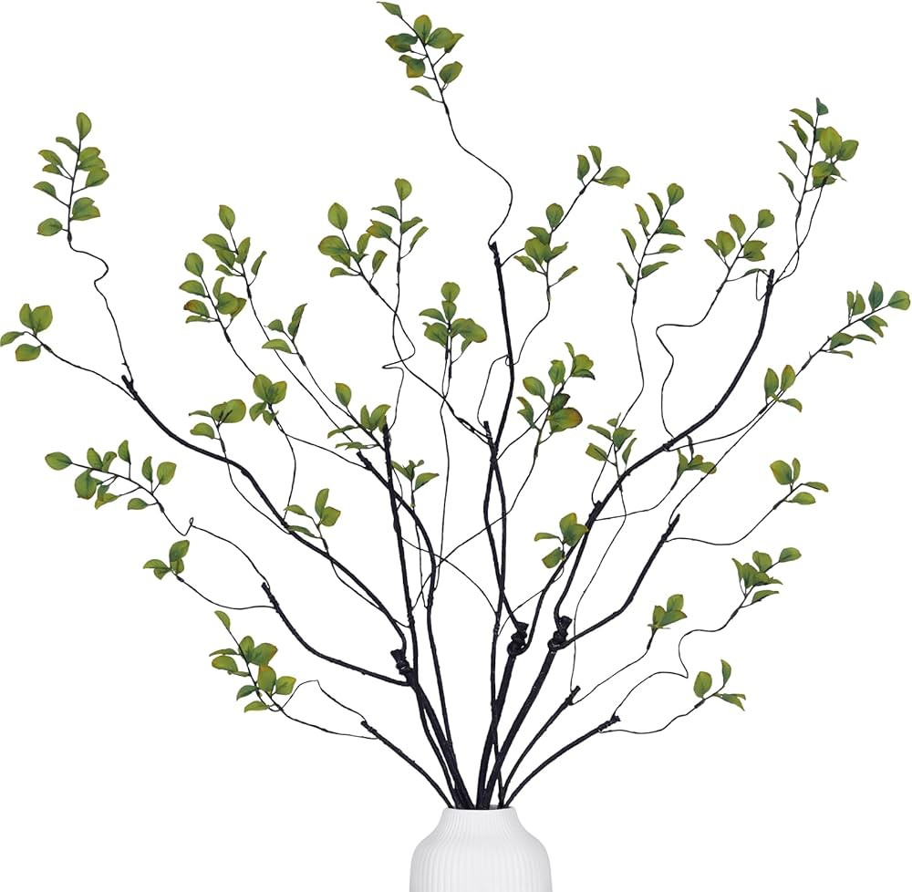 Dolicer 3Pcs Faux Greenery Stems Artificial Twigs and Stems for Vases, Faux Branches for Vase Dec... | Amazon (US)
