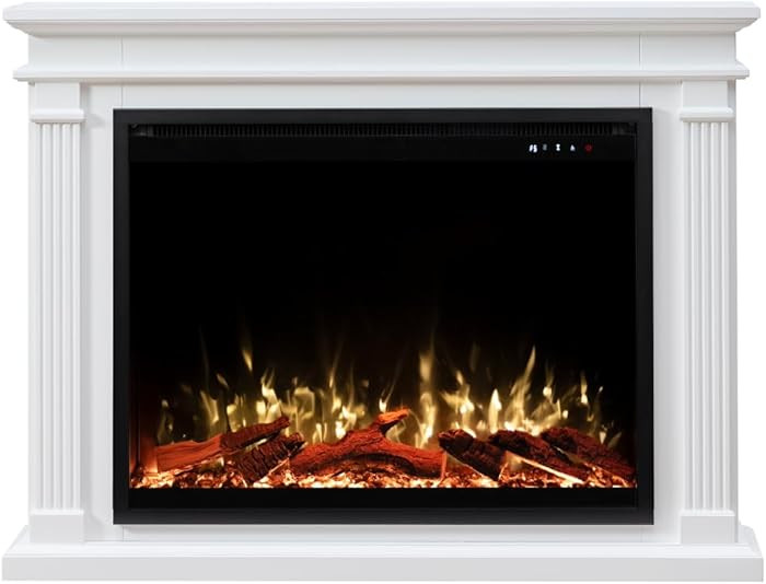 Touchstone Fireplug Pro 33" Smart Alexa/WiFi Enabled Electric Fireplace with Surround Mantel - 1,... | Amazon (US)