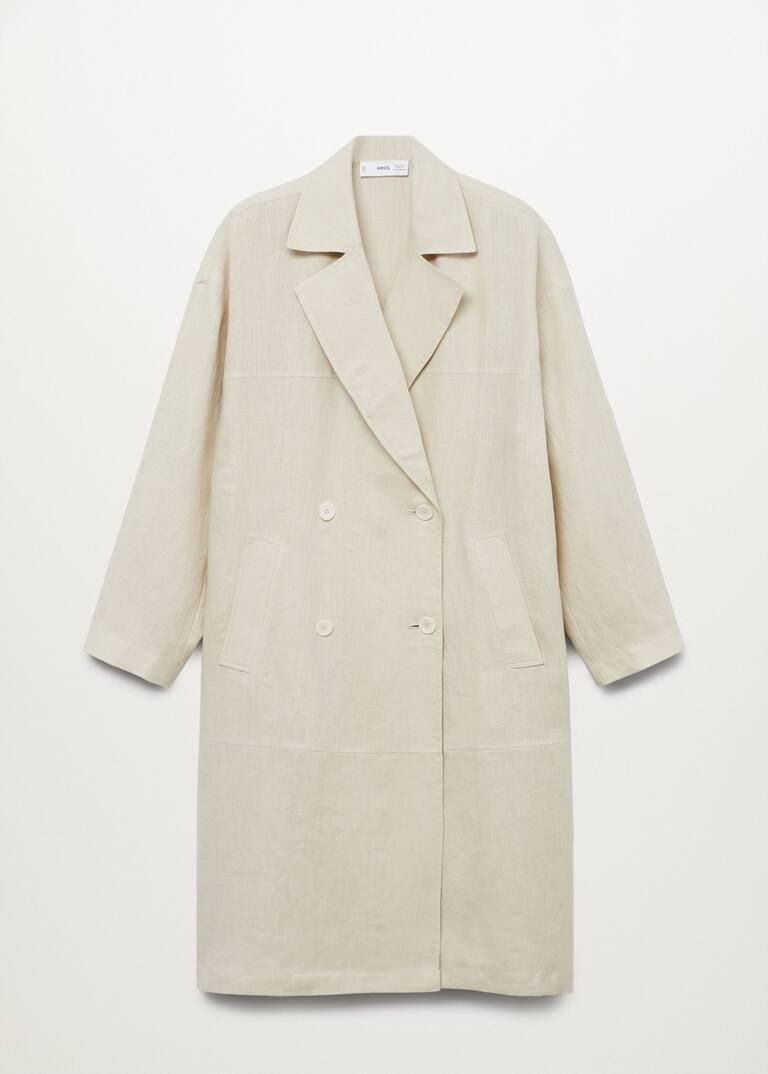 100% linen trench coat | MANGO (UK)