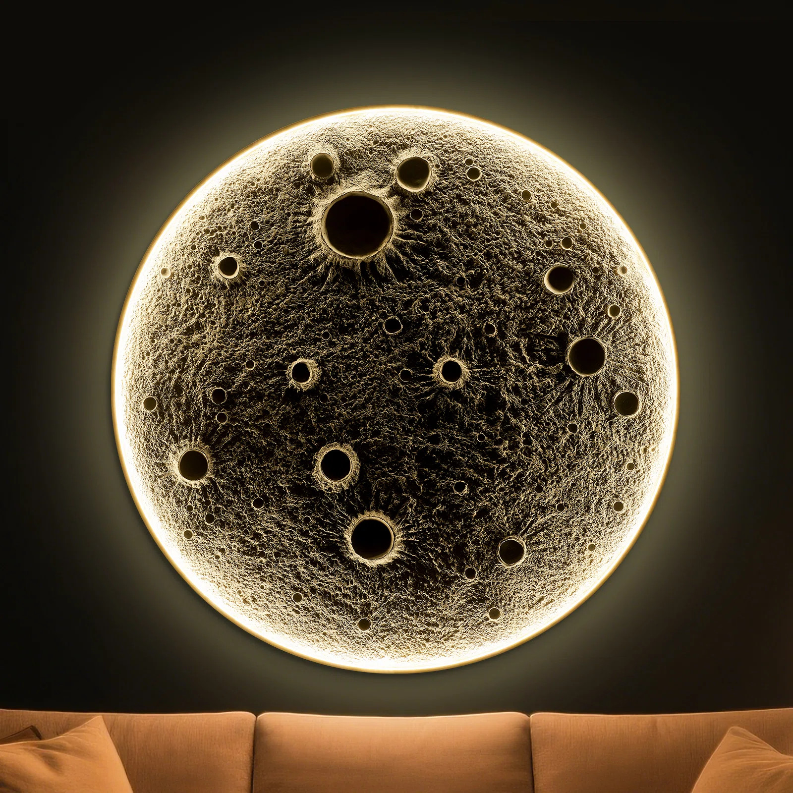 Dimmable Moon Wall Lights With Remote Control Plug-In Modern Led Lights,Lamps For Living Room And... | Wayfair North America