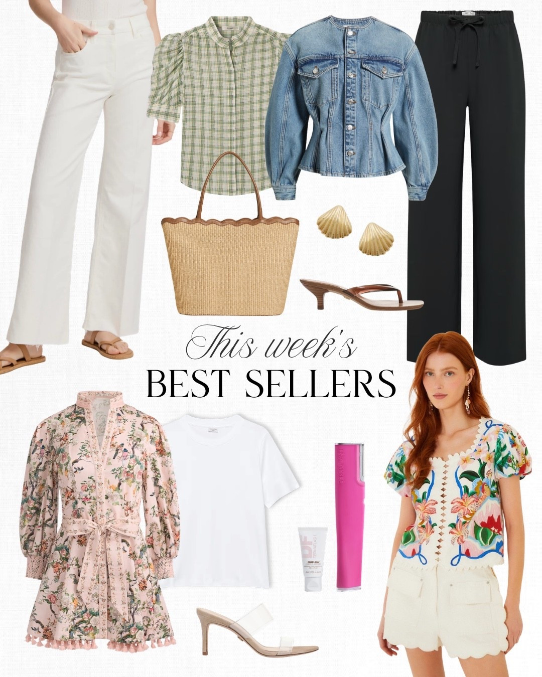 This denim jacket might be one of the best purchases of the year — so flattering, looks good with white or ecru denim, these Lodge Pants, a slip dress or skirt… pretty much everything 😂. The Paige Anessa jeans are one of my favorite styles and this new ecru wash is a summer staple. I keep talking about this Aritzia white tee and it really is that good! It doesn’t wrinkle, feels high quality and only $40.

#LTKootd #LTKgrwm #LTKmomlife